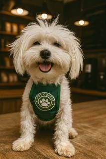 Halloween dog or cat barista apron