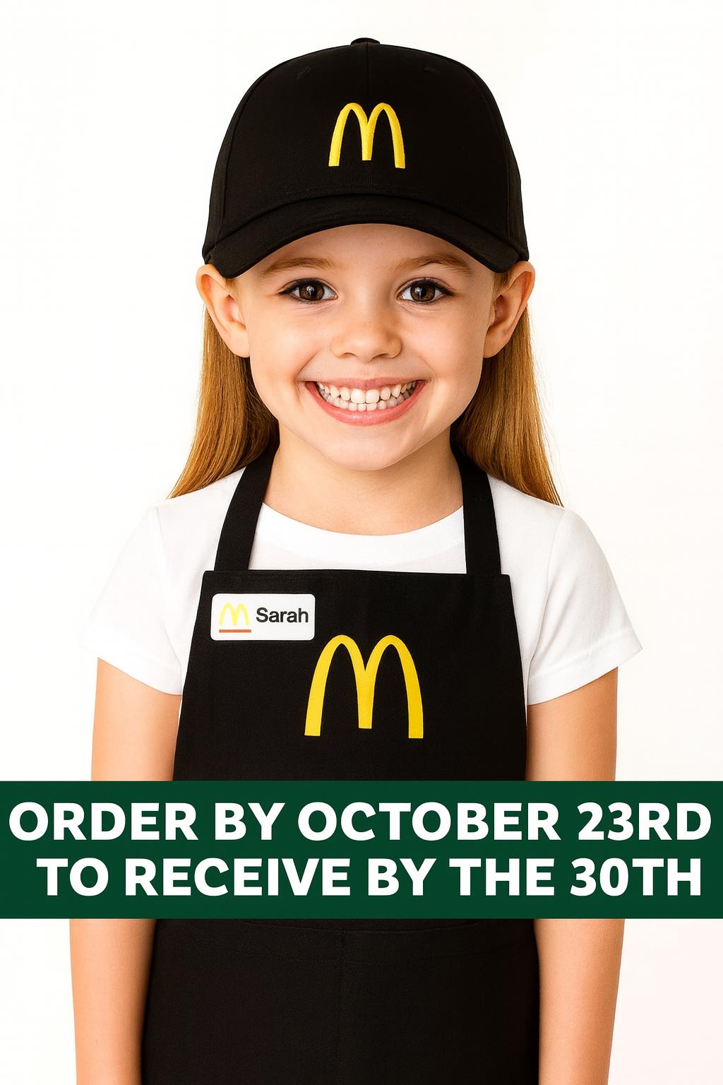 Mc Donalds Halloween costume.  Kids Dress Up | Halloween costume | Kids - Dress Up Set - MC Donalds  pretend play Outfit| Apron or cap