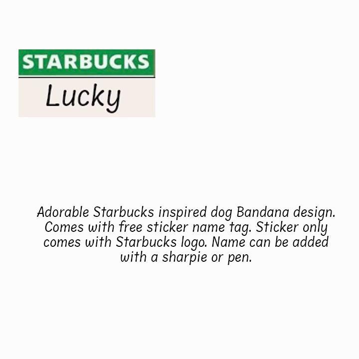 Coffee Barista pet bandana| Starbucks bandana