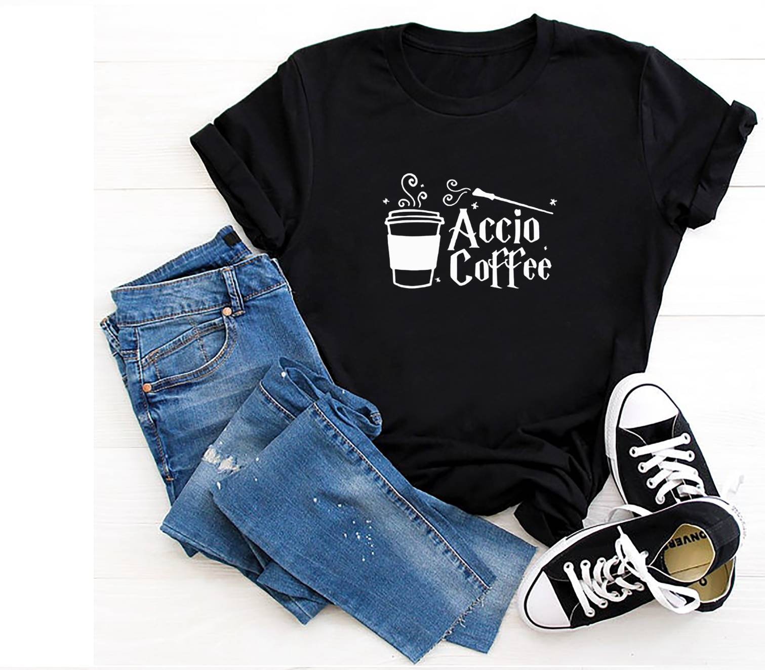 Accio Coffee shirt, Wizarding Coffee Lover shirt, Wizard shirt