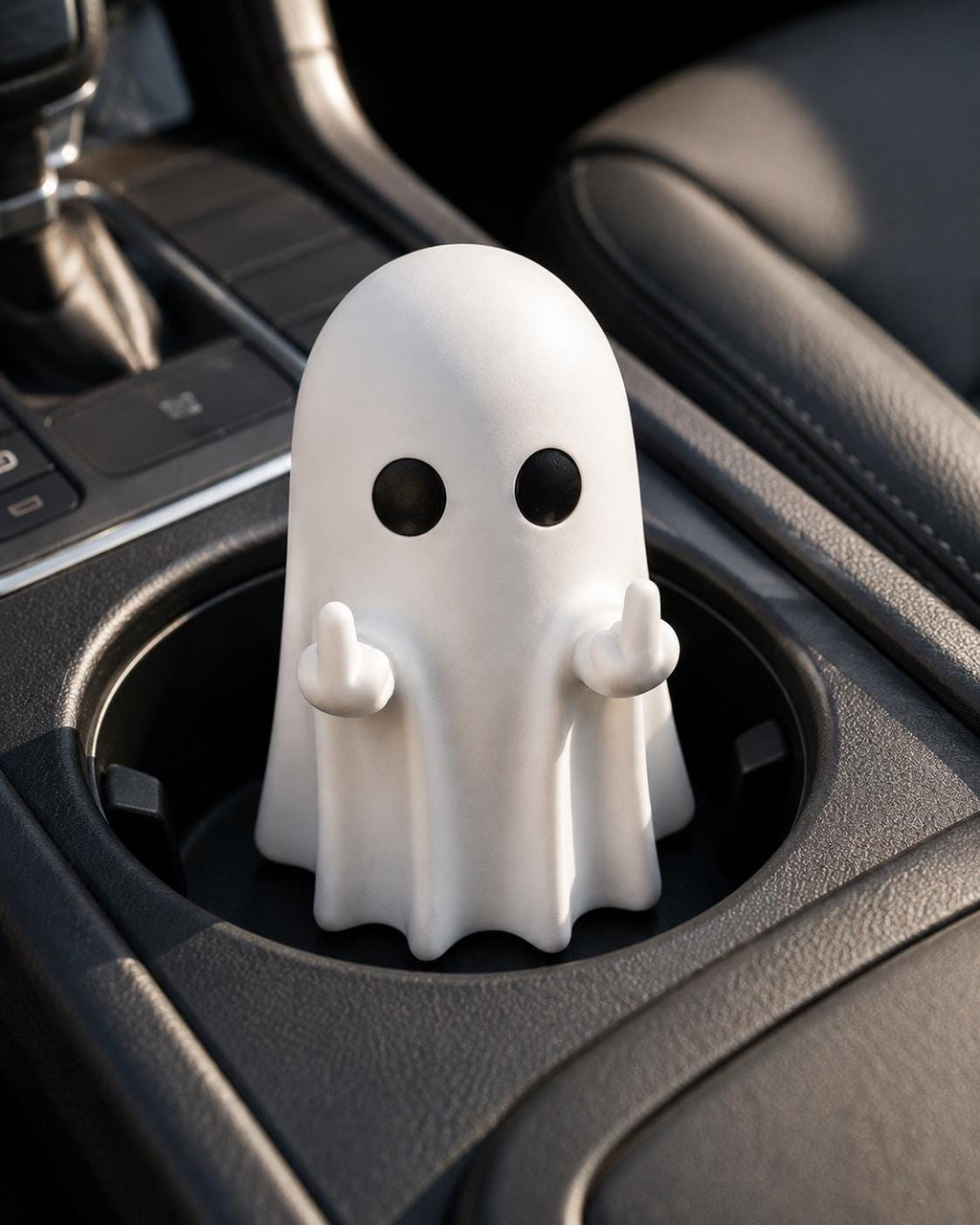 Funny Middle Finger Ghost Figurine  | Rude Ghost Halloween Decor | Funny Desk & Shelf Decor | Spooky Gift