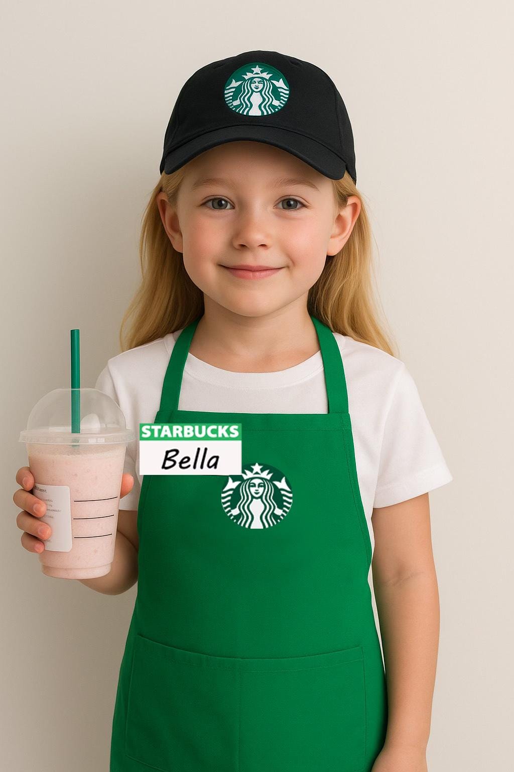 Starbucks Halloween costume.Kids Dress Up | Halloween costume | Kids - Dress Up Set - Starbucks pretend play Outfit
