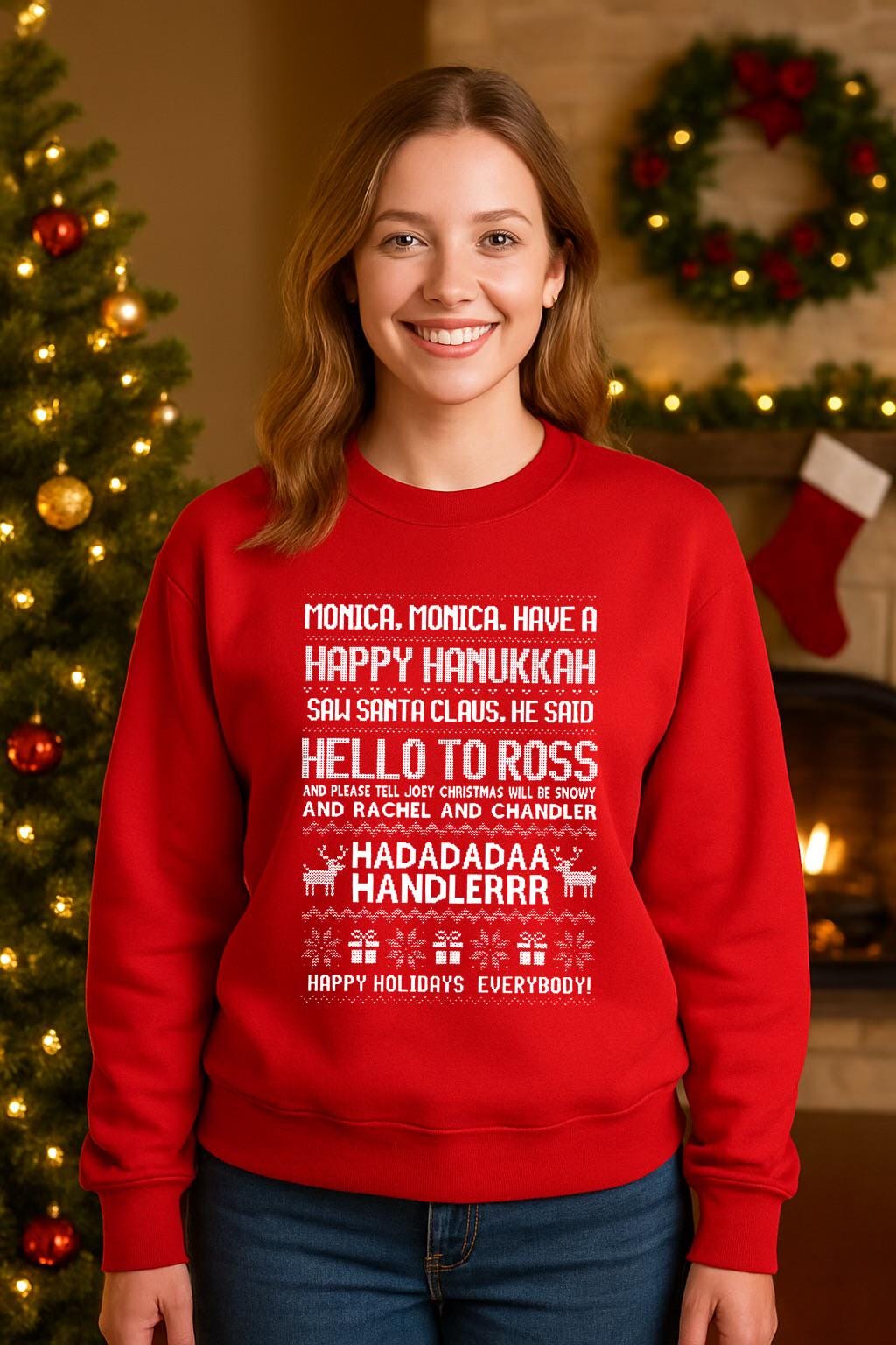Friends Christmas sweatshirt,  Phoebe sweatshirt