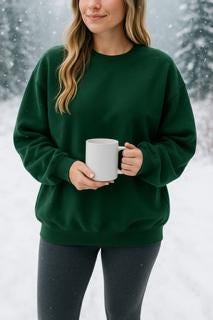 Forest Green sweatshirts, Red  sweatshirt, cozy pulover