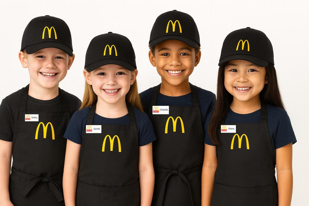 4-Mc Donalds Halloween costume.Kids Dress Up | Halloween costume | Kids - Dress Up Set - MC Donalds  pretend play Outfit