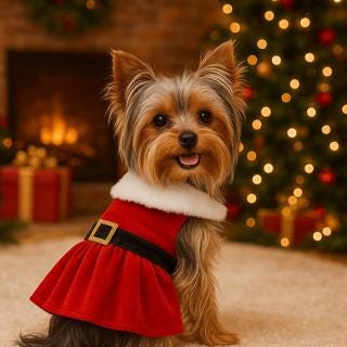 Dog santa outfit, Christmas Outfit