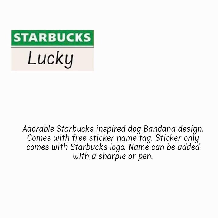Coffee Barista pet bandana| Starbucks bandana