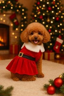Dog santa outfit, Christmas Outfit