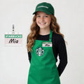 Starbucks inspired kids apron set