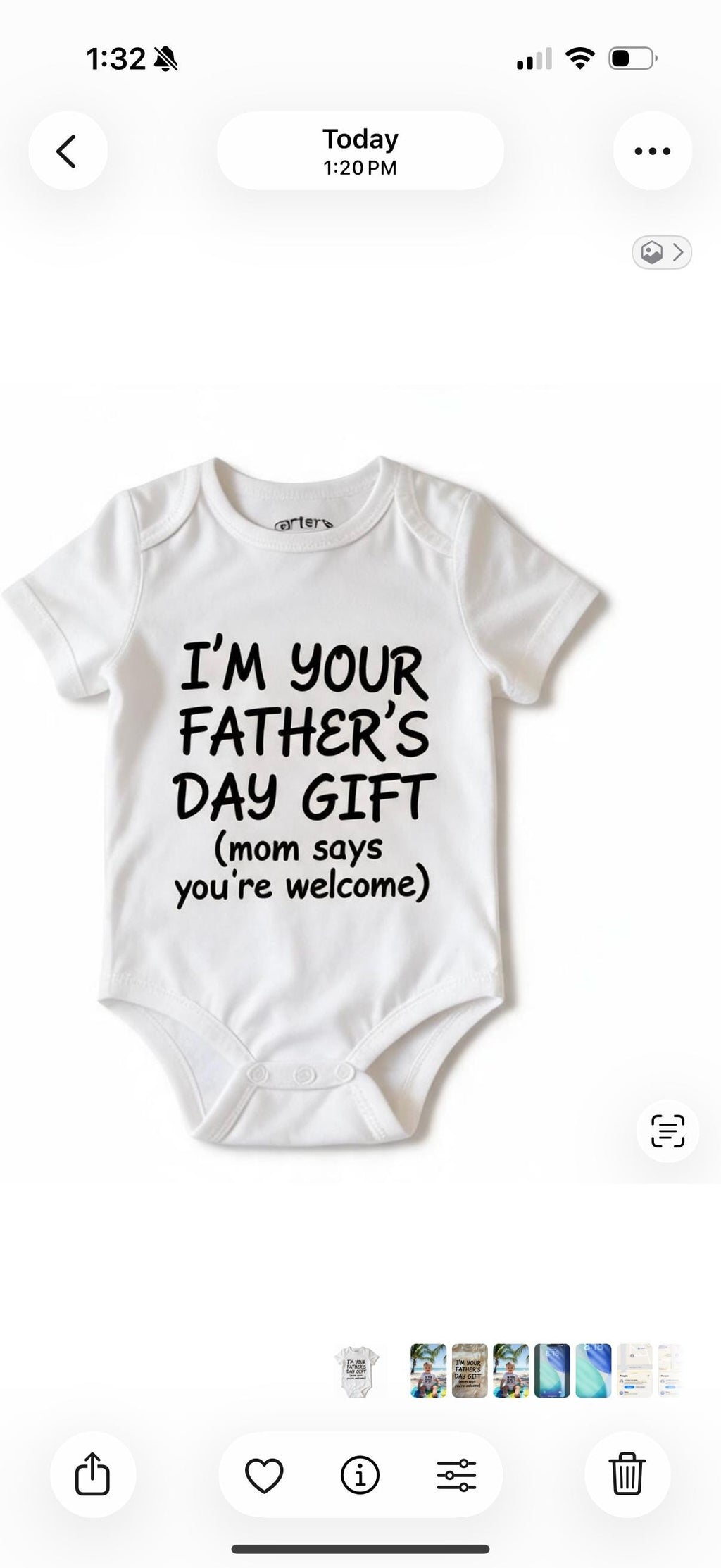 I’m your Father’s Day gift onesie