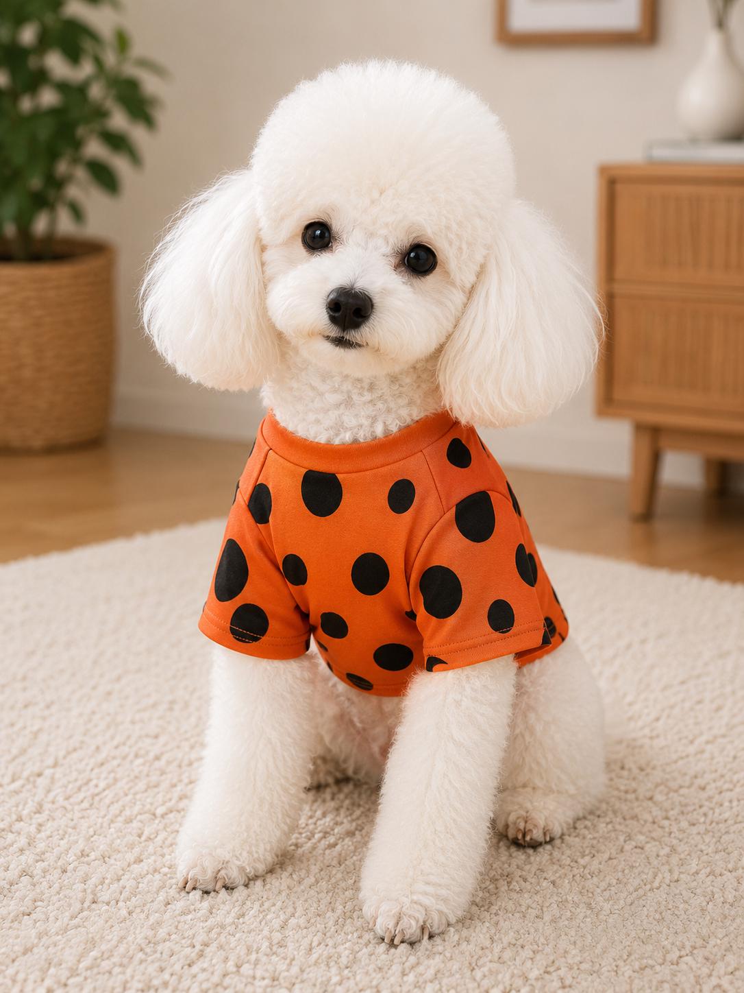 Cheetos Inspired Dog Shirt | Funny Orange Polka Dot Pet Tee | Small Dog T-Shirt | Cute Puppy Outfit | Pet Photo Prop | Dog Clothes