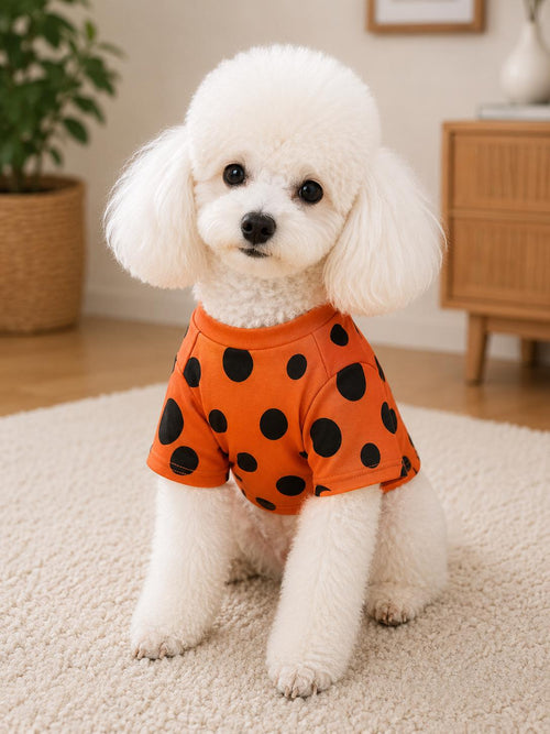 Cheetos Inspired Dog Shirt | Funny Orange Polka Dot Pet Tee | Small Dog T-Shirt | Cute Puppy Outfit | Pet Photo Prop | Dog Clothes