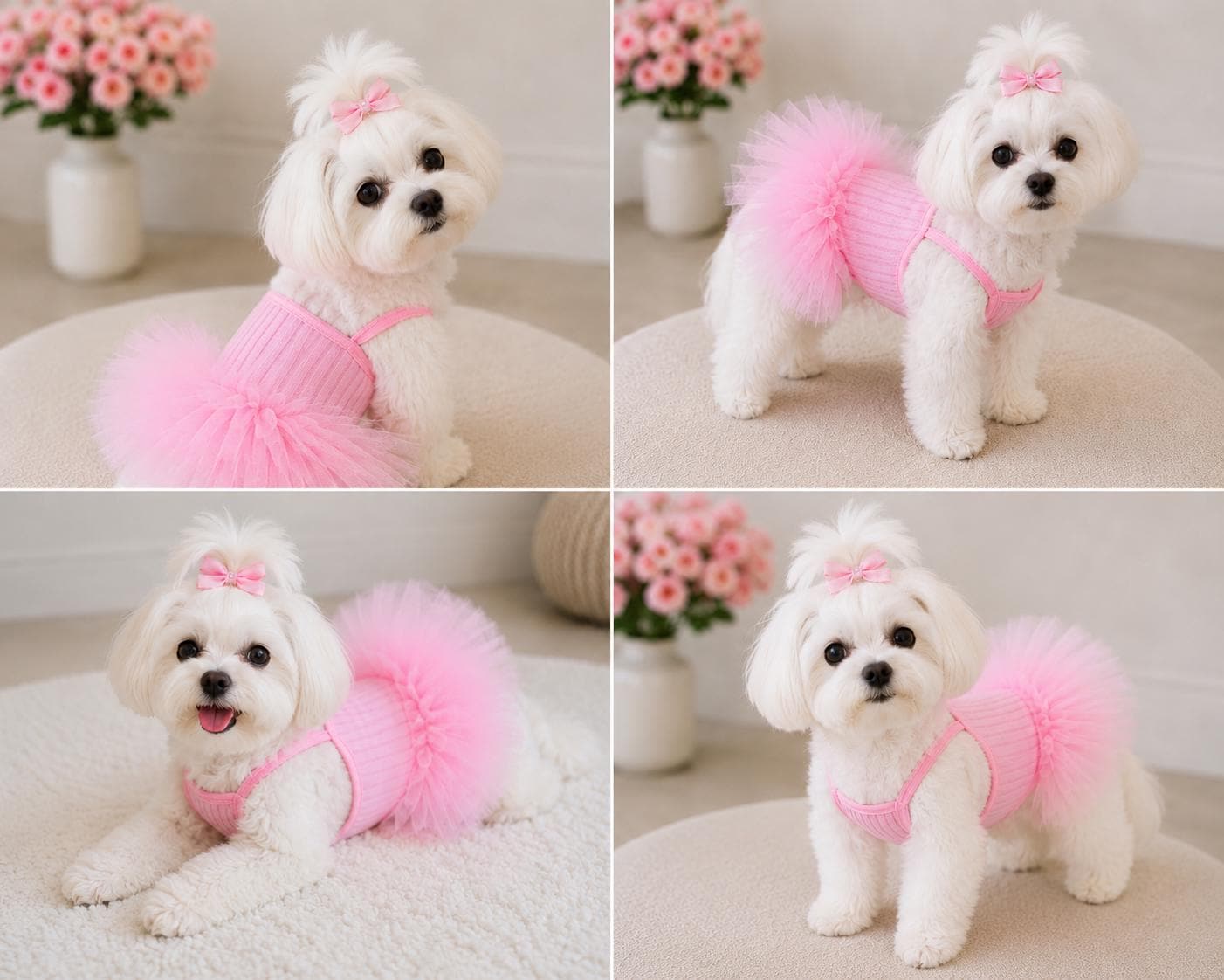 Pink tutu dog Dress