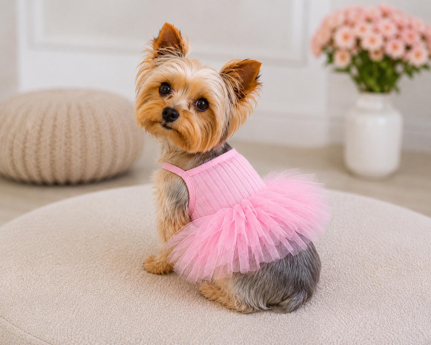 Pink tutu dog Dress