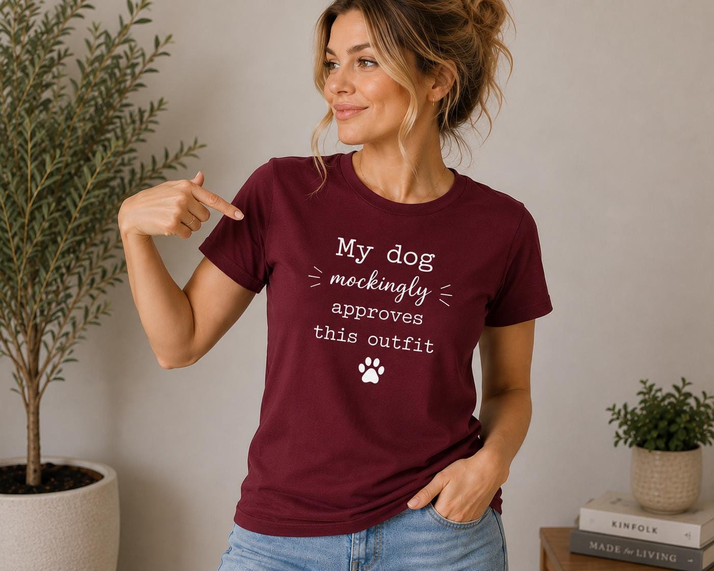 My Dog Mockingly Approves This Outfit Shirt | Funny Dog Mom Tee | Dog Lover Gift | Graphic T-Shirt | FREE Matching Tote | Bella Canvas Tee