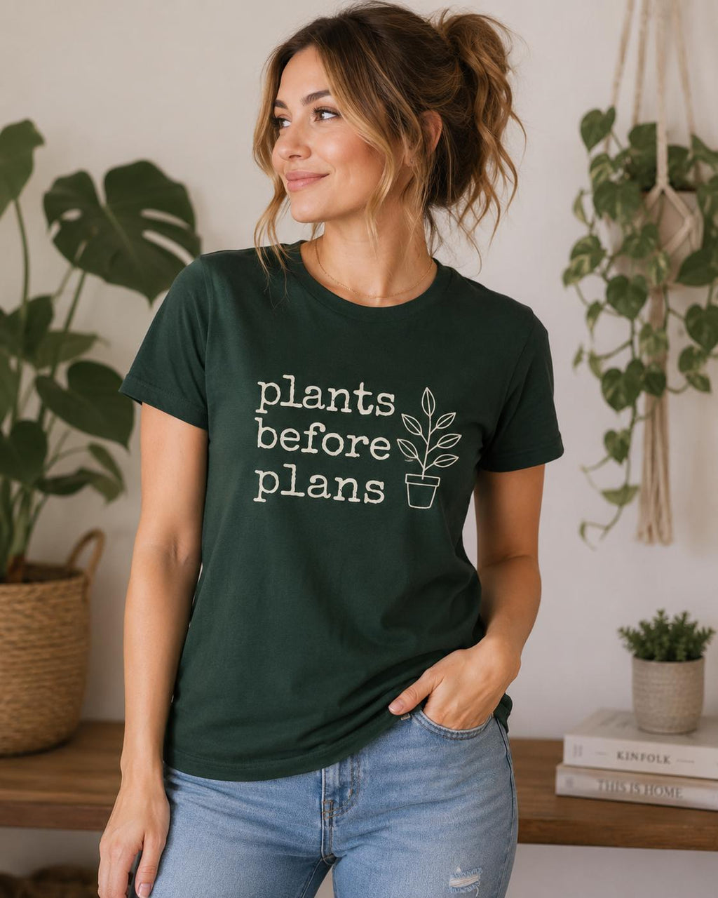 Plants Before Plans Shirt, Plant Lover Tee, Botanical Graphic T Shirt, Plant Mom Gift, Houseplant Shirt, Bella Canvas Tee, Gardener Gift