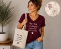 My Dog Mockingly Approves This Outfit Shirt | Funny Dog Mom Tee | Dog Lover Gift | Graphic T-Shirt | FREE Matching Tote | Bella Canvas Tee