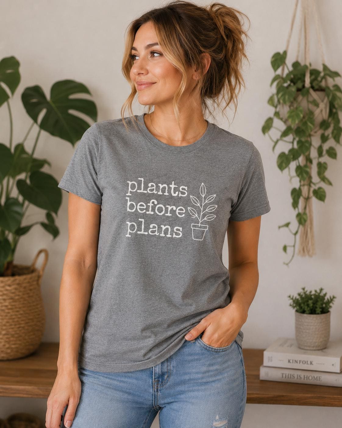 Plants Before Plans Shirt, Plant Lover Tee, Botanical Graphic T Shirt, Plant Mom Gift, Houseplant Shirt, Bella Canvas Tee, Gardener Gift
