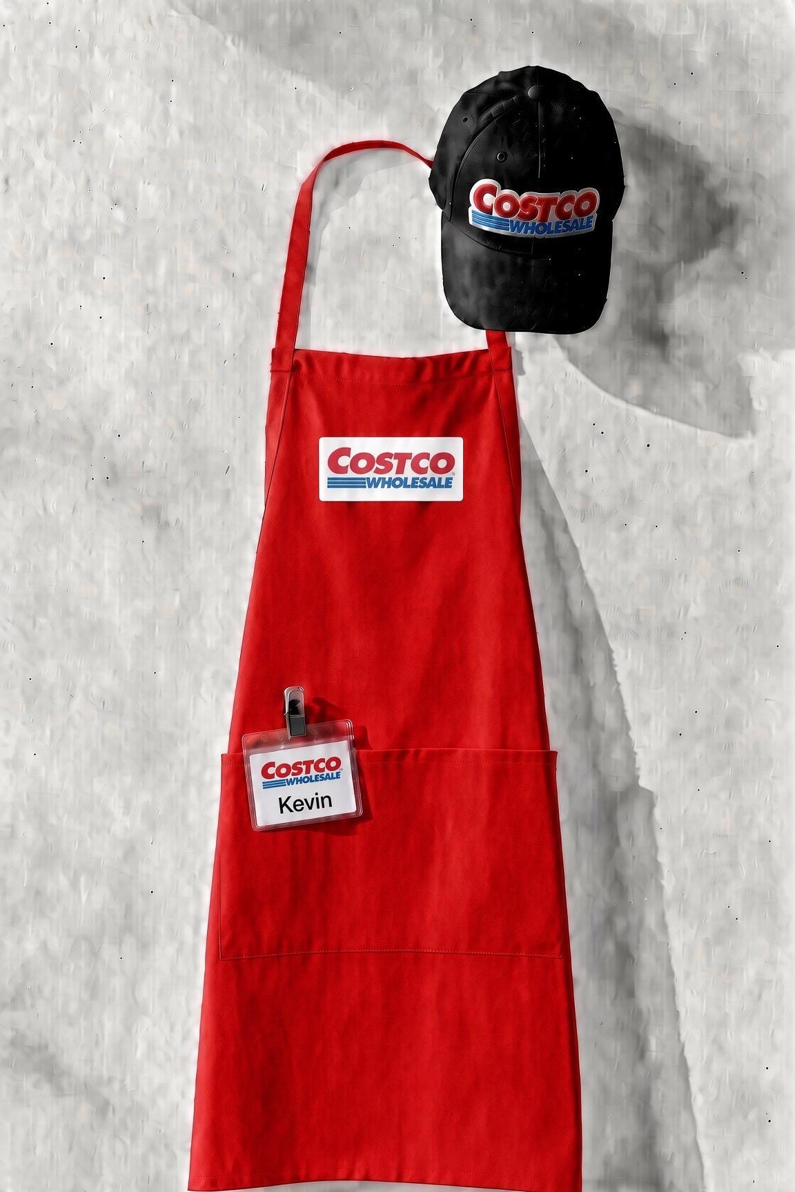 Costco Apron |Get ready for Halloween, trunk-or-treat events, parties, or festive workplace fun with this fun red Costco-inspired apron!