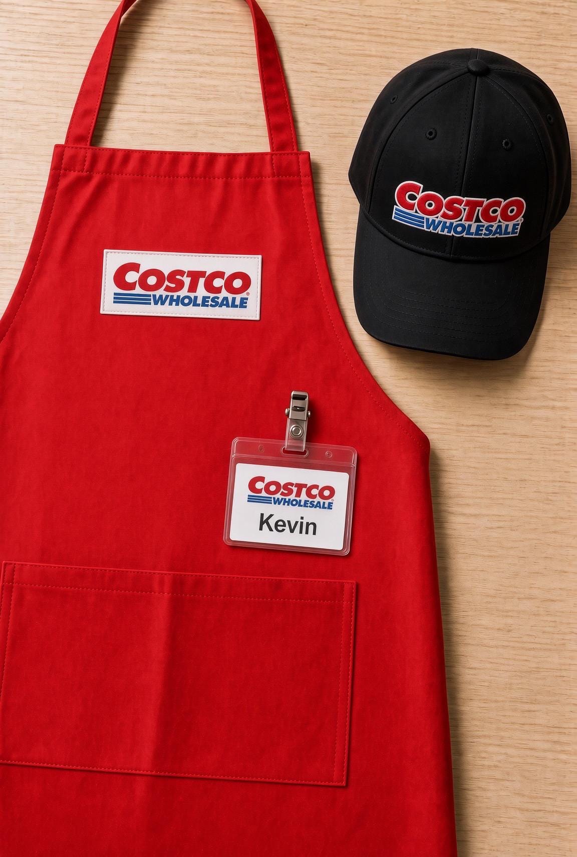 Costco Apron |Get ready for Halloween, trunk-or-treat events, parties, or festive workplace fun with this fun red Costco-inspired apron!