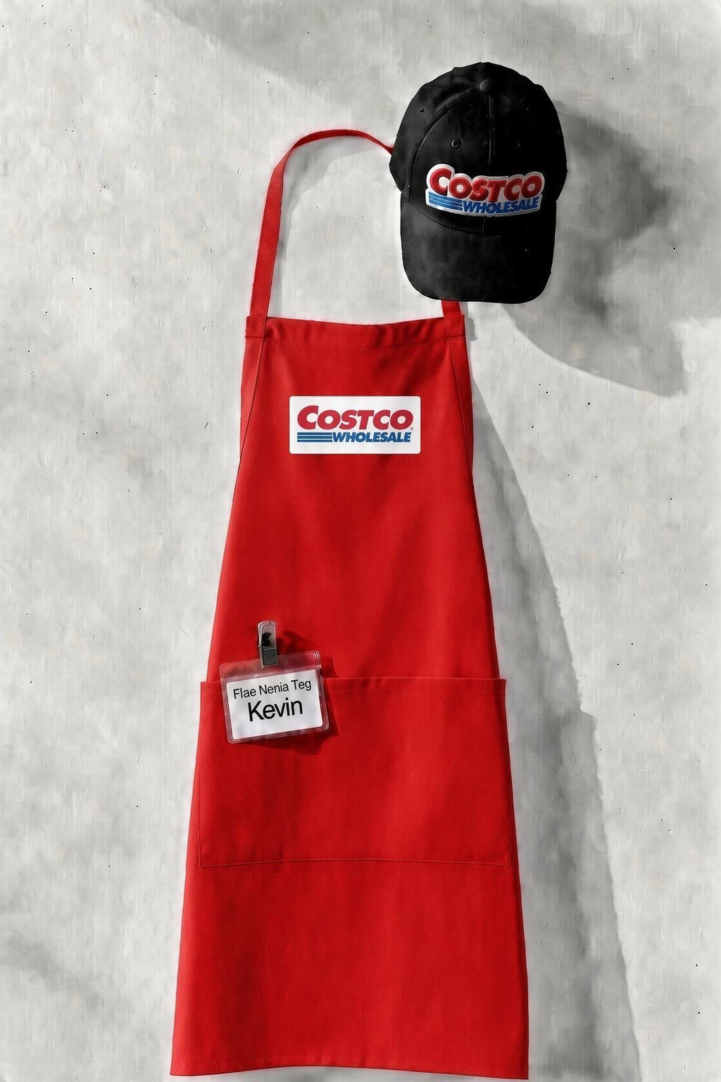 Costco Apron |Get ready for Halloween, trunk-or-treat events, parties, or festive workplace fun with this fun red Costco-inspired apron!