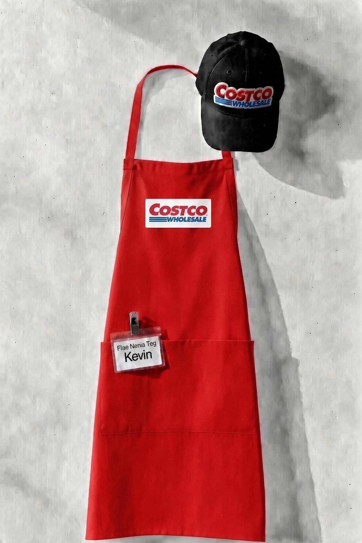 Costco Apron |Get ready for Halloween, trunk-or-treat events, parties, or festive workplace fun with this fun red Costco-inspired apron!